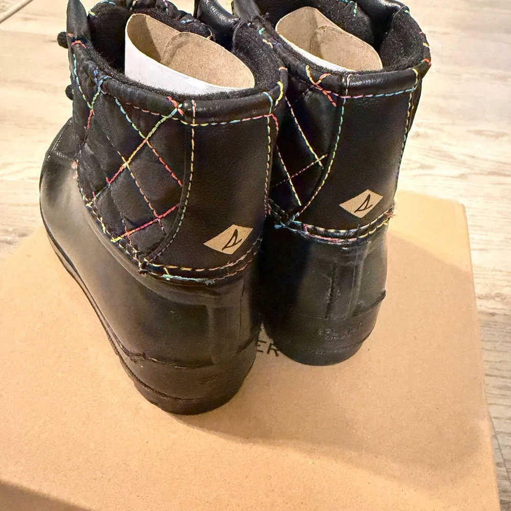 Sperry Port Rainbow Youth Girls' Weather Boots size 11